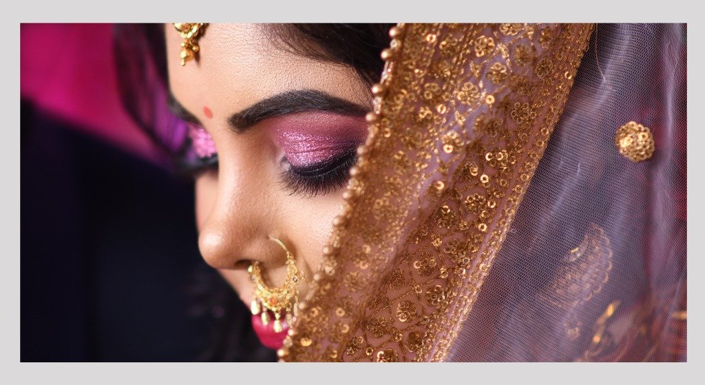 Bridal Makeup & Dupatta Close-Up