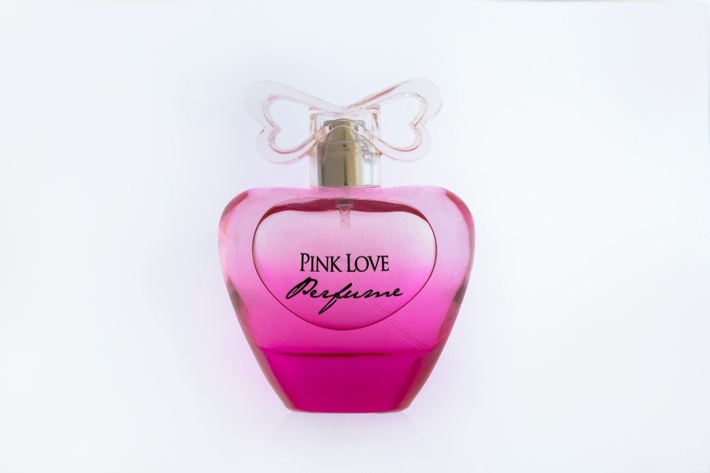 Pink Love Perfume Glass Bottle Shoot