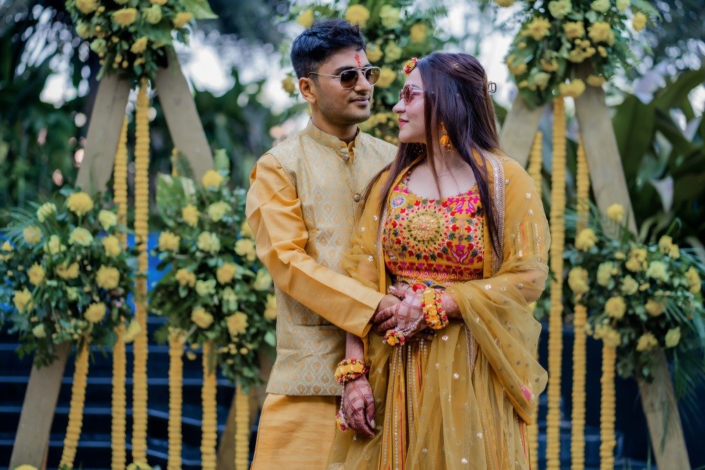 Haldi Mehendi Outdoor Couple Shoot